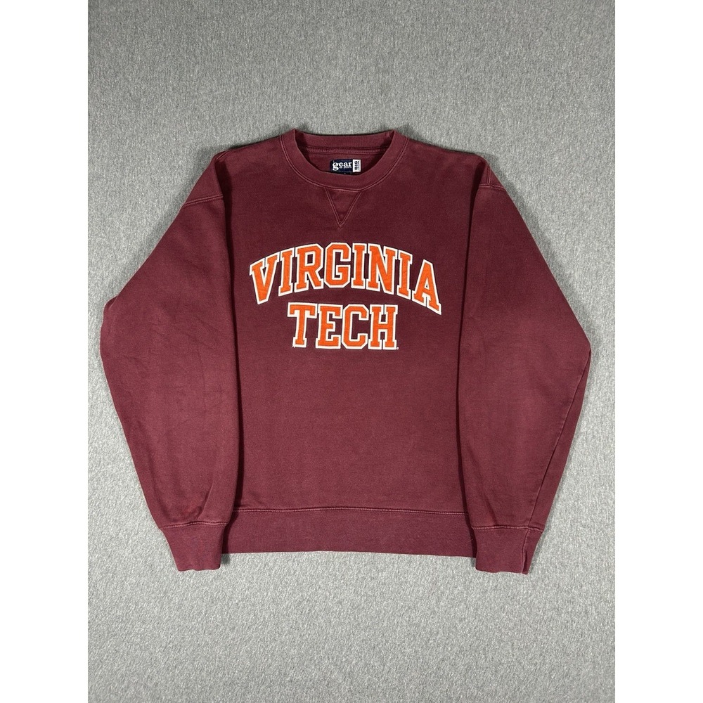 Vintage Gear For Sports Virginia Tech Sweatshirt Maroon Size M